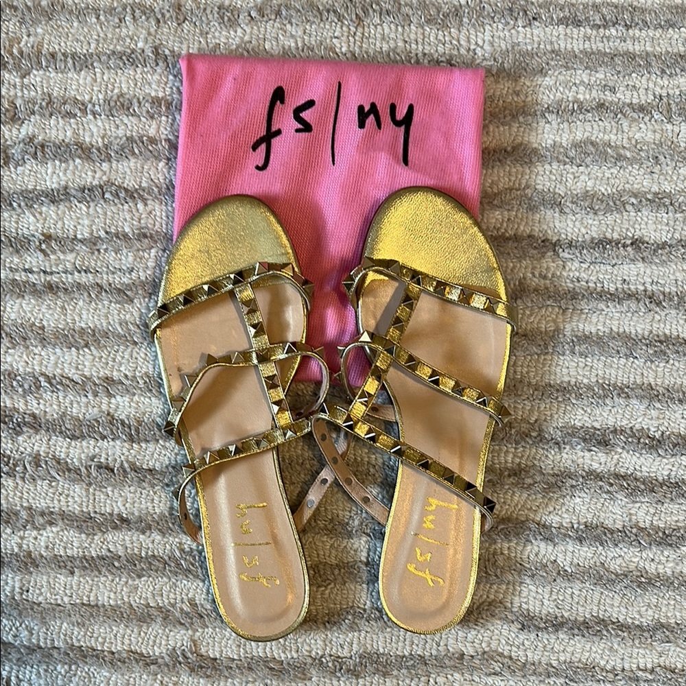 Gold Studded Women's Sandals